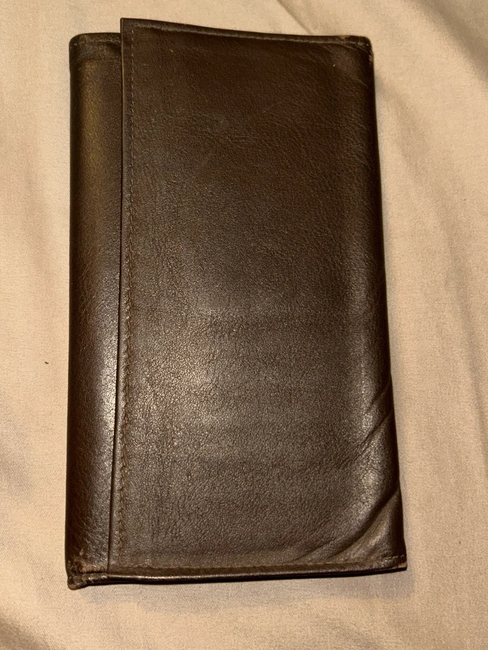 Heritage Brown Leather Checkbook Holder with Branded Lining VINTAGE 90s USA - Picture 8 of 11